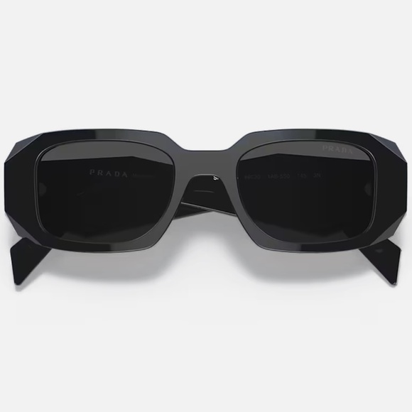 Rectangle Sunglasses – Black Frame, Dark Grey Lenses, Luxury Style main image 4